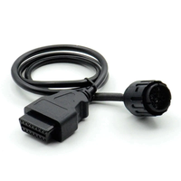 Para motocicletas BMW, adaptador de 10 pines, Cable de para BMW, conector de diagnóstico OBD2 de 10 pines a 16 Pines, Cable de extensión OBD2 para motocicletas
