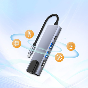 Tuti bán buôn 5 trong 1 Type-C <span class=keywords><strong>HUB</strong></span> HDTV 4k <span class=keywords><strong>USB</strong></span> <span class=keywords><strong>Hub</strong></span> với <span class=keywords><strong>Ethernet</strong></span> <span class=keywords><strong>RJ45</strong></span> 1000Mbps <span class=keywords><strong>USB</strong></span> 3.0 Docking Station cho máy tính xách tay - Product Image 5