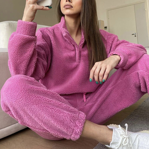 Survêtements personnalisés pour femmes Rhin Stone, ensembles de pantalons de survêtement et de sweats à capuche à manches longues délavés à l'acide/ - Product Image 1