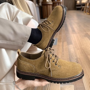 Bottes de travail montantes rétro haut de gamme pour hommes, nouveauté, à semelle épaisse, à lacets, imperméables, antidérapantes et respirantes - Product Image 1