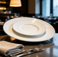 Assiettes en plastique jetables à bord argenté, assiettes rondes blanches pour dîner, assiettes réutilisables pour fêtes, mariages, anniversaires, banquets, événements
