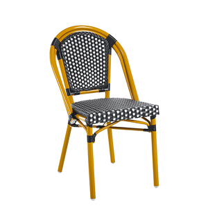 Chaise de Jardin de Style Français pour Restaurant, Café, Terrasse, Assise en Corde Imperméable et Osier en Rotin PE, Chaises de Salle à Manger d'Extérieur en Vente - Product Image 6