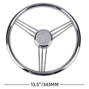 Volant marin en acier inoxydable à 9 branches <span class=keywords><strong>de</strong></span> haute qualité <span class=keywords><strong>de</strong></span> 13.5 pouces Nouveaux accessoires <span class=keywords><strong>de</strong></span> yacht en acier inoxydable - Product Image 2