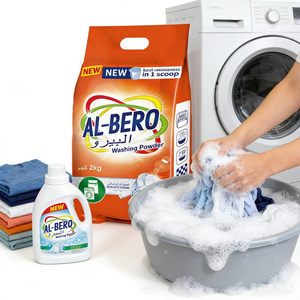 Détergent en poudre sans phosphate pour lave-linge 1 kg, doux pour la <span class=keywords><strong>peau</strong></span>, élimination des taches, usage unique, adapté à tous les types de vêtements - Product Image 1