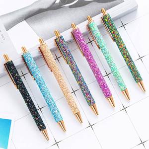 Elegant Push Button <b>Glitter</b> Gel Pen - Colorful Cartoon Design with Shimmering Sequins for Fun Promotions - Product Image 2