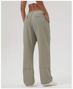Pantalon de survêtement de randonnée à jambe <span class=keywords><strong>large</strong></span> à séchage rapide pantalon baggy décontracté de sport de yoga avec logo personnalisé pour femmes vente en gros - Product Image 5