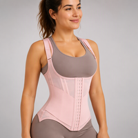Gilet gainant amincissant intégral à 3 crochets pour femme, contrôle du ventre, entraînement, Faja Body Shaper, fermeture double couche