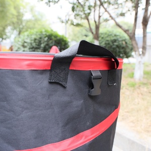 Eco-Friendly Oxford Collapsible Trash Bag Black Reusable Pop-up Leaf Bag for Patio Garden Waste - Product Image 4