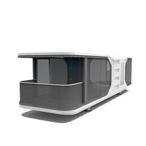 Specialized factory unique design modern cuboid sound proof booth sleeping cabin outdoor pods container for home capsule hotel