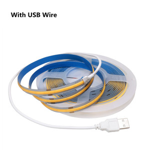Kit de tira de luces <span class=keywords><strong>LED</strong></span> para máquina de coser, cinta de luz cob <span class=keywords><strong>led</strong></span> blanca USB5V alimentada con Interruptor táctil, tiras de iluminación para armario y cocina, 1m, 2m, 300cm - Product Image 4