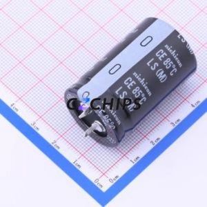 LLS2W221MELA <b>Snap</b>-in Aluminum Electrolytic Capacitor Through hole Component (THT),D25xL40mm 220uF 20% 450V 10mm - Product Image 2