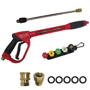 <span class=keywords><strong>Pistolet</strong></span> à mousse haute pression VETOOL rouge long pour lavage de voiture avec étui - Product Image 1