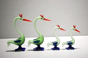 Handmade Colored Blown Glass Dome Animal Theme Home Decor Rajasthan Tiny Glass World <b>Easter</b> Christmas April Fool's Day Chinese - Product Image 6