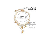 Zooying 2024 collier de perles plage imitation collier de perles étoile de mer coquille bijoux vintage vacances dames et filles
