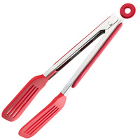 Pinces de cuisine en silicone résistant à la chaleur et acier inoxydable, avec poignée verrouillable, joint antidérapant, design moderne et minimaliste, ustensiles de haute qualité