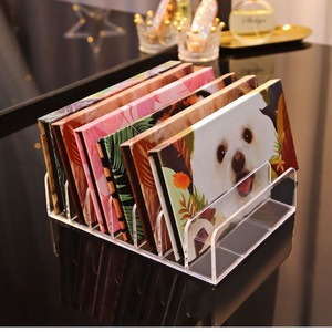 Acrylic Cosmetic Storage Rack Multi Compartment For Eyeshadow Powder Blush <b>Makeup</b> Organizer Desktop Drawer Use <b>Transparent</b> - Product Image 4