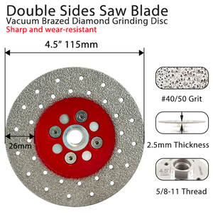 Novo Design 115mm Vacuum Brazed Diamante Grinding Cutting Tile Cerâmica Porcelana Mármore Stone <span class=keywords><strong>Saw</strong></span> Blades Telhas Ferramentas - Product Image 2