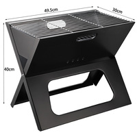 Barbecue portable pliable en X, épaissi, finition électrophorétique, design moderne et minimaliste, grande taille pour grillades en extérieur