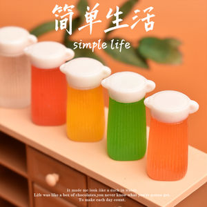 Mini Botella de Jugo de Resina para Decoración de Escenas de Comida en Miniatura, Accesorio de Resina para Manualidades - Product Image 3