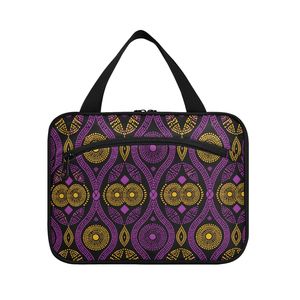 Multiple Pockets Boho Tribal Prints Custom Logo Makeup Cosmetic Bag Travel Organizer Hanging Hook Cosmetic Bags for Women - Product Image 6