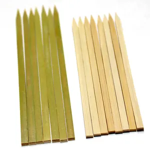 Yenilebilir sınıf bambu sopalar kabob tek kullanımlık düz barbekü düz bambu çöp şiş  barbekü araçları