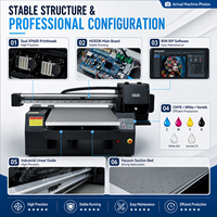 Çok Fonksiyonlu A2 5060 UV DTF Yazıcı, Çift XP600 Baskı Kafasıyla Ahşap/PVC Kartlar/Metal/Cam için Doğrudan Objeye Baskı