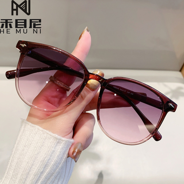 HB649 Star Same Style Sunglasses Bead Decoration Square Large Frame Versatile High-End Fashion UV Protection Sun Glasses