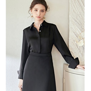 Blusa informal holgada de seda para mujer, blusa tradicional china - Product Image 4