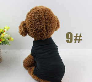 Quchonpet maskara grosir katun murah musim panas warna polos baju hewan peliharaan anjing kosong T Shirt - Product Image 6