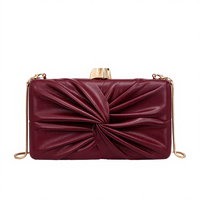 Sac à main de soirée en cuir PU vintage de luxe pour femmes, sac à main à bandoulière à fermeture ouverte de créateur de mode