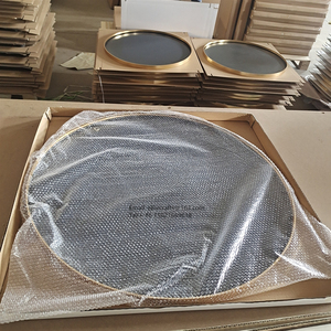 Miroir mural rond en alliage d'aluminium, 12mm, avec flamme métallique, étagère de salle de bains, vente en gros - Product Image 4
