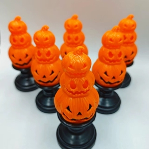 Lámpara Decorativa Moderna Apilable de Calabaza para Halloween y Navidad, Luz a Pilas de Plástico para Mesa del Hogar, Adorno Festivo para Jardín y Patio - Product Image 3