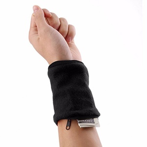 Bracelet de sport pour homme en coton 100% tendance avec fermeture éclair, tissu personnalisé adapté à l'entraînement en salle de sport - Product Image 3