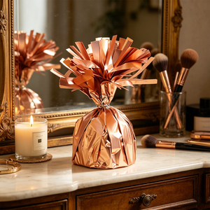 Sacchetti di Carta Oro Rosa Party Love Peso, 12 Pezzi, Bomboniere per San Valentino - Product Image 4