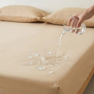 Protège-matelas lavable en TPU imperméable, housse de matelas à poches profondes de 18 pouces, style drap-housse avec <span class=keywords><strong>bande</strong></span> élastique - Product Image 1