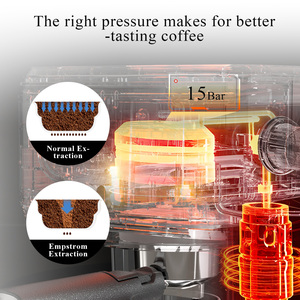 Máquina <span class=keywords><strong>de</strong></span> Café Espresso Semiautomática Comercial, Sistema <span class=keywords><strong>de</strong></span> Preparación <span class=keywords><strong>de</strong></span> Café, Bomba <span class=keywords><strong>de</strong></span> Plástico <span class=keywords><strong>de</strong></span> 20 Bares <span class=keywords><strong>de</strong></span> Presión, Bajo Ruido, para Uso Doméstico y en Hoteles - Product Image 5