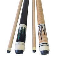 Queues de billard de carom en ébène noir et érable tigré, faites à la main, de haute qualité, étanches, 142 cm, 12 mm, joint 3/8-10