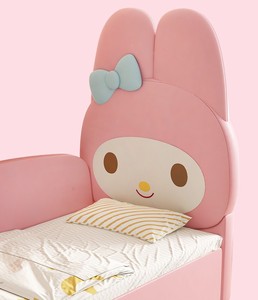 Letto impiombato per bambini in legno letto principessa della ragazza singola con Guardrail allargato piccolo letto della camera da letto - Product Image 3