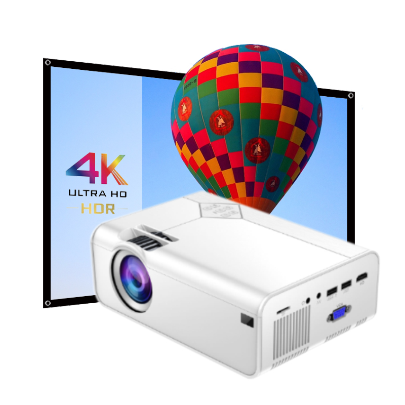 Smart Android 3D 4K ЖК-видео 1080P светодиодный проектор для домашнего кинотеатра проектор Proyector с 100 дюймов проекционного экрана