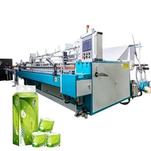 Volledige Automatische Wc-papier Maxi Roll Tissue Making Machine Toiletpapier Roll Verpakking Machine