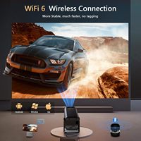 Projecteur IHOMELIFE Ismart V1, luminosité 300 ANSI lumens, technologie LCD 1080P native, haut-parleurs intégrés, portable pour films en famille