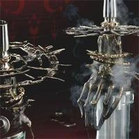 Chicha moderne en verre givré à la main de luxe, à tuyau unique, portable, coffret cadeau de voyage