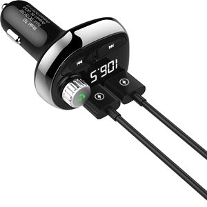 Chargeur de voiture sans fil Bluetooth MP3 double USB intelligent HG pour iPhone Samsung et émetteur FM de voiture - Product Image 4