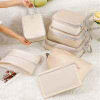 Nouveaux cubes de rangement de voyage en polyester personnalisés, ensemble de 4 avec trousse de toilette, sacs organisateurs de bagages imperméables et compressibles