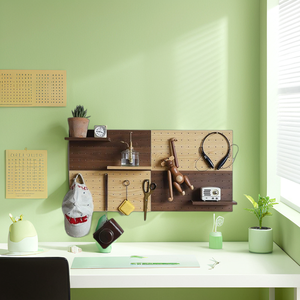 Modern Simple Modular <b>Shelves</b> Storage Organizer Pegboard Wooden Wall Pegboard Wall Storage Holder - Product Image 2