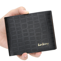 Baellerry dompet pola buaya untuk pria, dompet koin kualitas baik tempat kartu modis baru terlaris