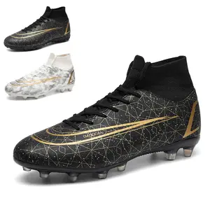 Wholesale Men Outdoor Long Spikes Football Shoes Training Football Boots Non-Slip Soccer Shoes Manufacturing