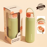 Bouteille d'eau 2026 personnalisée avec verrouillage sécurisé, 100 % étanche, couvercle à ouverture rapide avec paille pour le voyage, la salle de sport et les activités de plein air