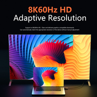JILIAN Nuevo Diseño de Adaptador Magnético de Aleación de Aluminio para Transferencia de Audio HD 8K 60Hz para Laptop/Teléfono Móvil/TV LED con Indicador