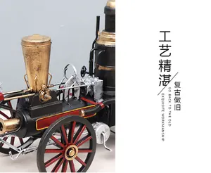 Venta al por mayor de China, modelo de tren, locomotora de vapor, decoración decorativa, modelo de camión de metal